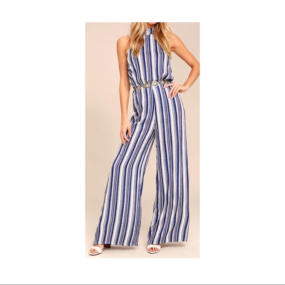 Open Back Wide Leg Jumpsuit